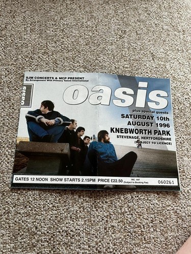 Oasis ticket knebworth - ticket,
