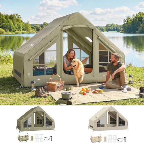 Inflatable camping tent - tent, with