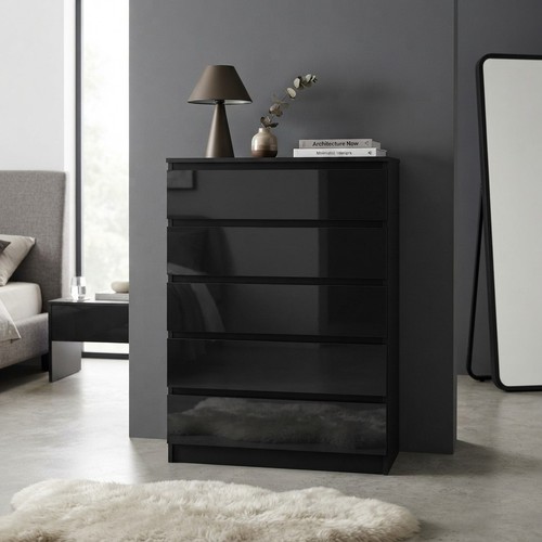 Elegant high gloss drawer - high, 5-drawer