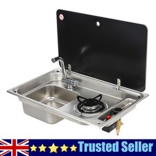 RV Sink Cooker W/ Hot Cold Tap Conversion Kit For Caravan RV Motorhome Camper