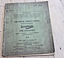 GARDNER OIL ENGINES INSTRUCTION & WORKSHOP MANUAL LW TYPE August 1954