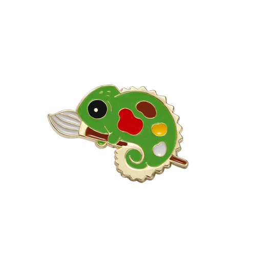 Fabulous chameleon cute pin - chameleon,