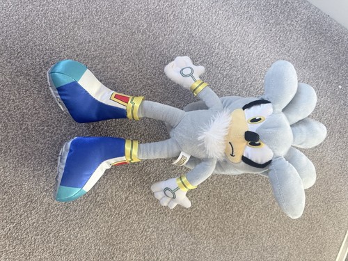 Silver sonic hedgehog plush - silver,