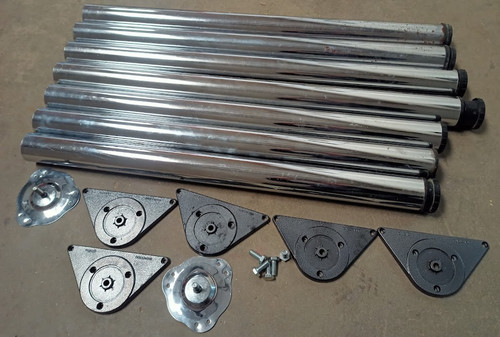 Adjustable chrome furniture - 7x,