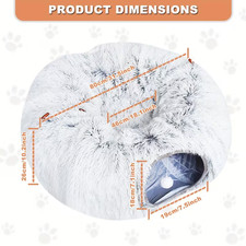 Cozy Plush Cat Tunnel Bed