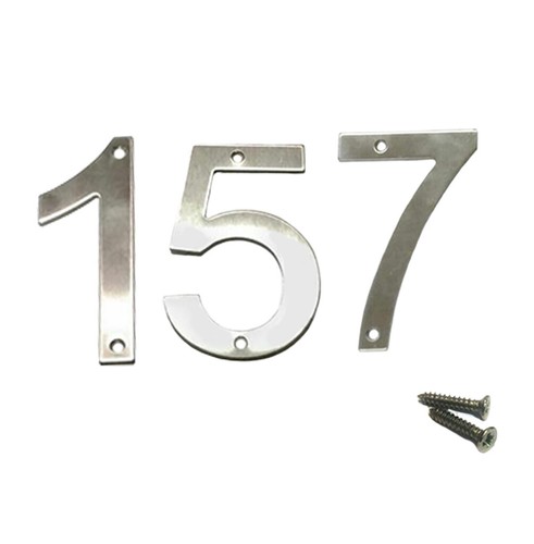 Screw house numbers - on, no