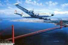 Lockheed Constellation airline aviation art print commercial aircraft Western