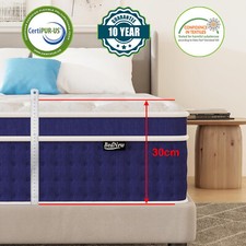 30/34cm Thickness Memory Foam Pocket Sprung Mattress 4FT6 DOUBLE 5FT King Size