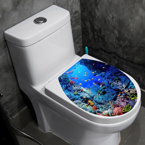 Toilet seat lid sticker wall - lid,