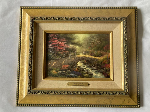 Thomas kinkade bridge - bridge, faith