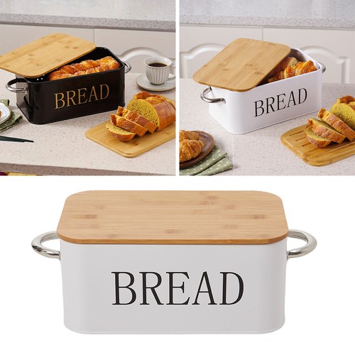 Bread bin metal storage box - bin,