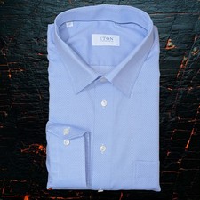 Eton Classic Blue Twill Shirt