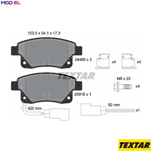 Brake pad set - pad,