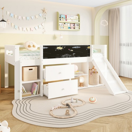 White wood children cabin - white, children's