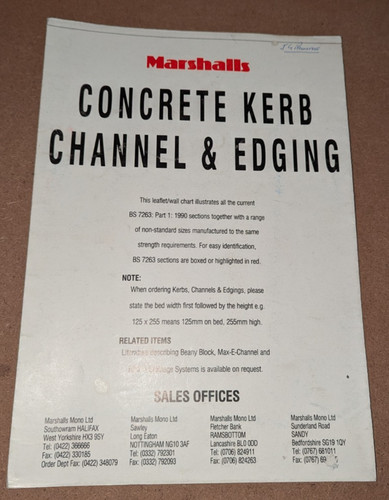 Marshalls concrete kerb - concrete,
