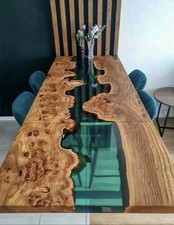 Clear Green Epoxy Live Edge