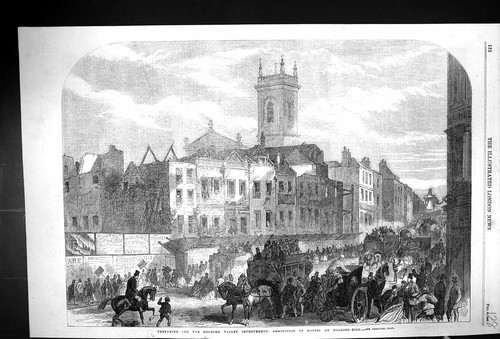 Antique old print 1866 - antique,