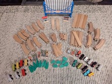 Large wooden train set bundle