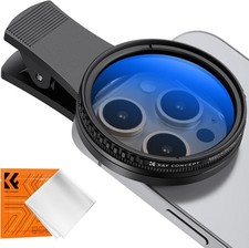 K&F Concept Clip-on 52mm CPL/ND2-400 Filter Set Polarizing for iPhone 17 16 15