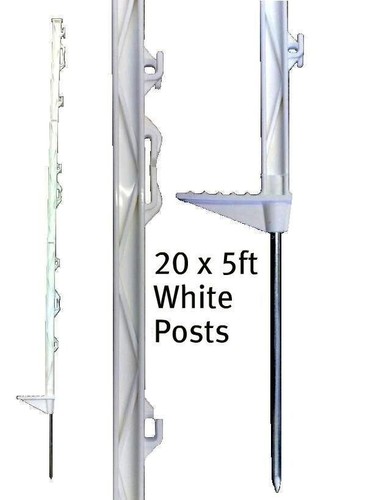 White 5ft poly posts - x,