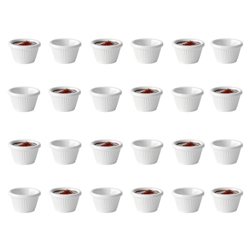 24x fluted ramekin white - fluted,