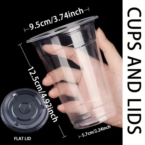 50pcs clear pet - clear, smoothie