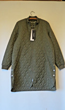BNWT Ilse Jacobsen Long Padded Quilt Jacket Coat Sz 40 / UK 14 Army Green