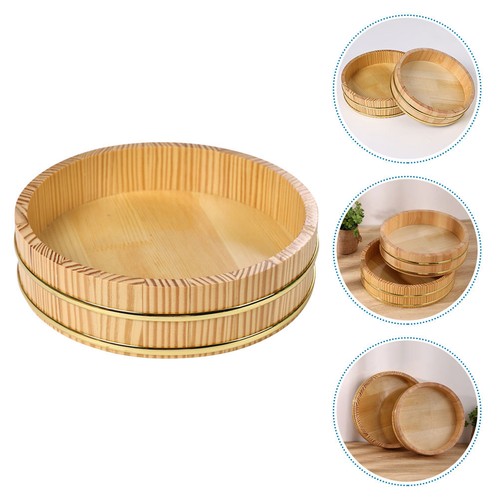 Wooden sushi rice storage - wooden, bowl