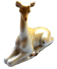 Vintage Riga Porcelain Hand Painted Figurine "Giraffe"