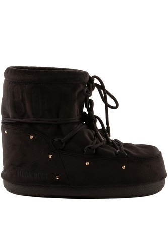 Moon boot black velvet boots - boot,