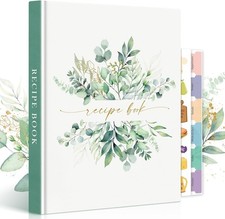 Blank Recipe Book Journal to Write in Your Own Recipes, A5 Leather Cover Waterpr