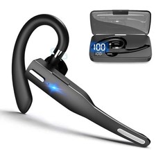 Bluetooth Headset V5.3 Earpiece Handsfree ANC ENC Mic Charging Case Comfortable