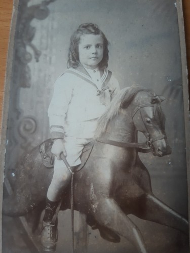Cdv boy girl - or, hair