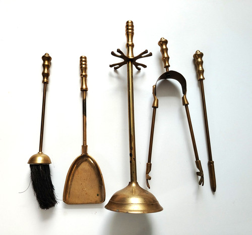 Vintage solid brass - brass, fireside