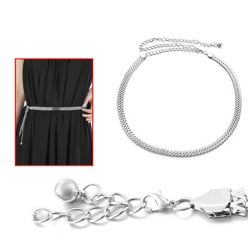 Metal waist belt ladies - metal,
