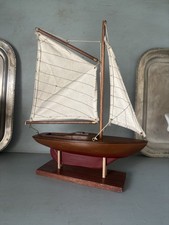 Vintage Wooden Model Boat