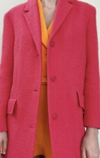 ZARA TEXTURED PINK LONG COAT