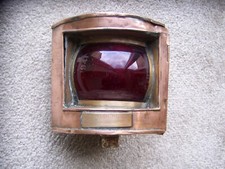 ANTIQUE 1941 DATED COPPER SHIPS PORT LAMP-GC.