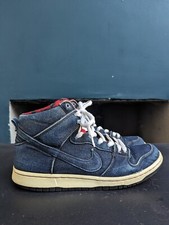 Mens Nike SB Dunk High Lumberjack Denim Jeans 313171-441 UK 9/US 10/EU 44