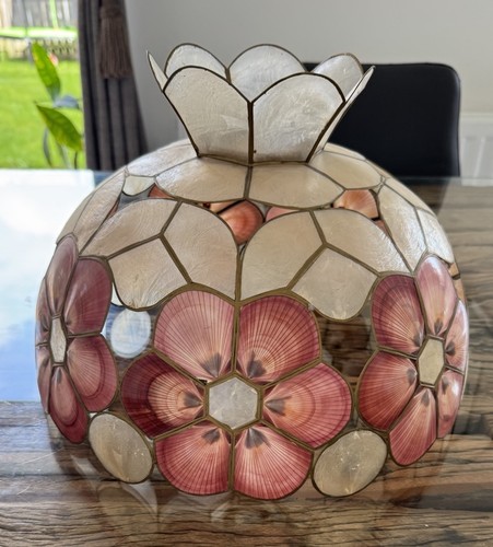 Vintage capiz shell flower - vintage,