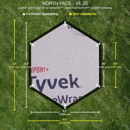 Tyvek footprint for the - the, north