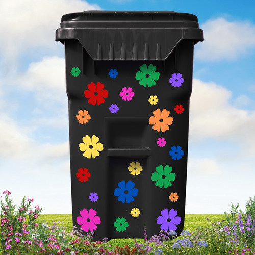 24x wheelie bin stickers - bin,