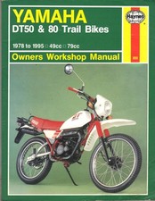 YAMAHA DT50 MX,DT50 M,DT80 MX,DT80 MX II,DT80 MXS HAYNES MANUAL 1978-1995