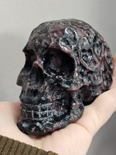 Large Pattern Carved Garnet &