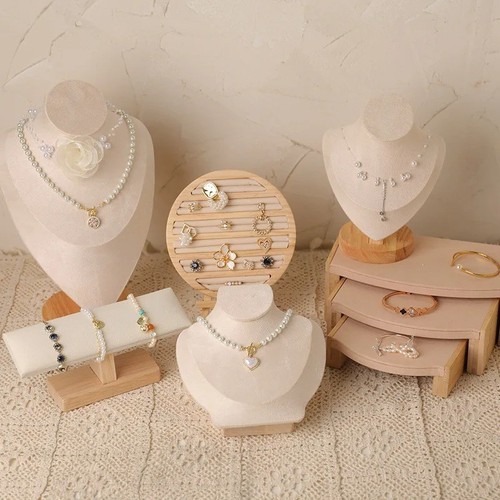 Wood jewelry display - wood, rack
