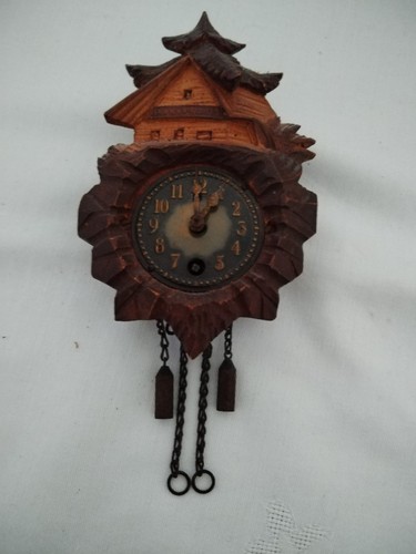Vintage miniature cuckoo wall - miniature,