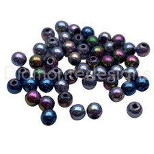 50 Pcs - 4mm Electroplate Non-Magnetic Hematite Round Beads Jewellery Craft A299