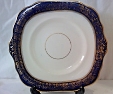Rare Vintage 1920's Wetley China Blue and Gold Cake/Sandwich Platter VGC