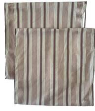 2 IKEA Alvine Raffla Pillow Shams Euro 25" Cotton Dobby Textured Stripes