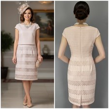 Jacques Vert pale pink wedding guest/mother of the bride knee length dress 14